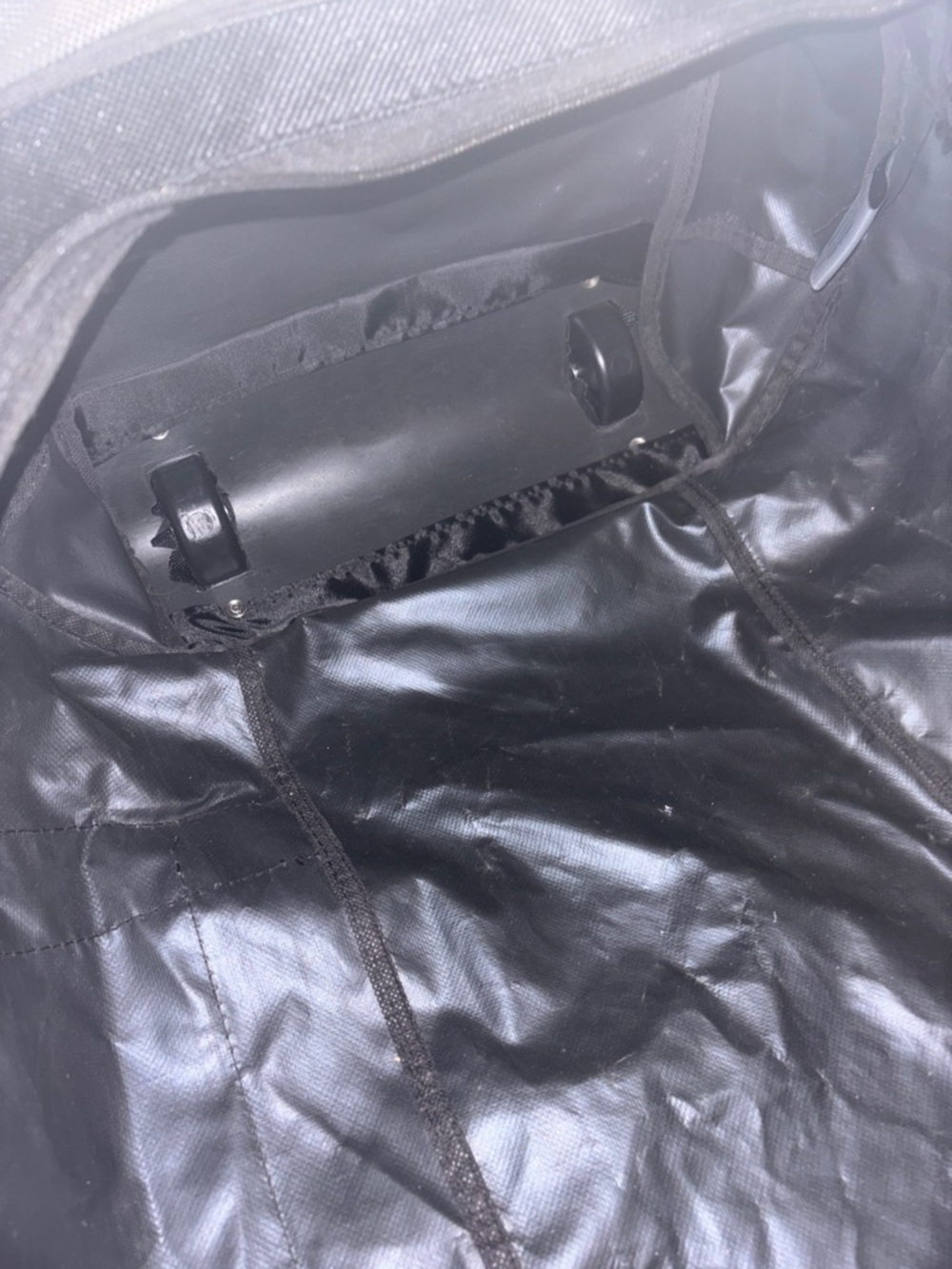 Black Men's Duffel Bag with Wheels - Picture 10 of 11